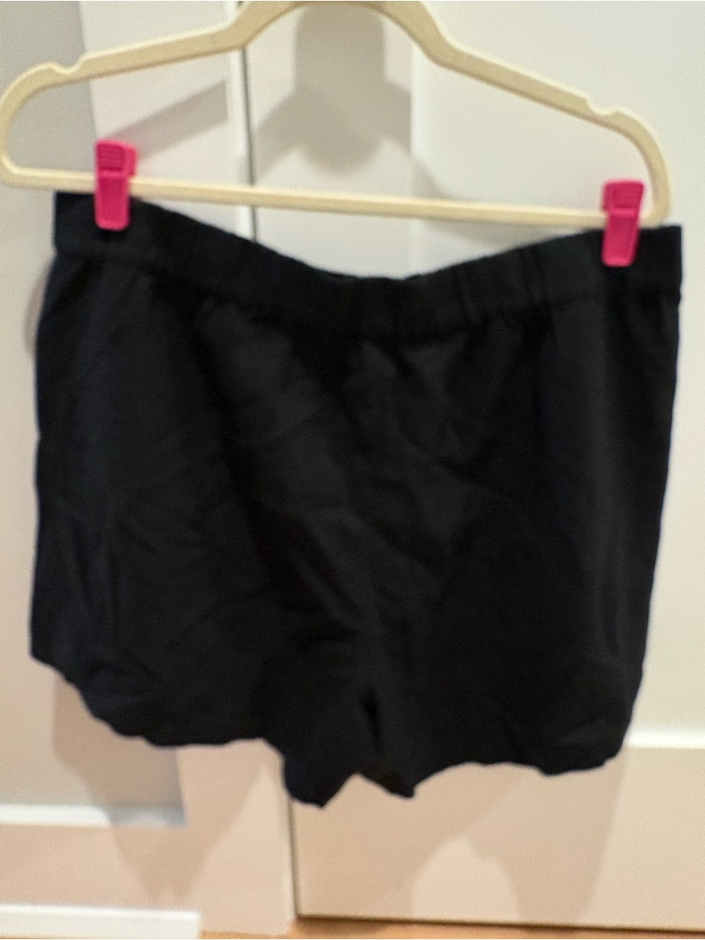 Jcrew Black Linen Elastic Waist Shorts size LARGE - Picture 4 of 7
